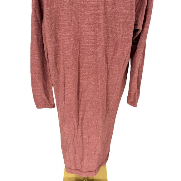 Free People Beach Bi-Coastal Pink Duster Cardigan Sz M Open Front Long Pockets - Picture 13 of 14